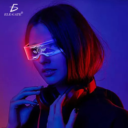 Lentes Luz Led Neon 7 Colores 5 Modos Iluminacion Fiesta Ele-Gate