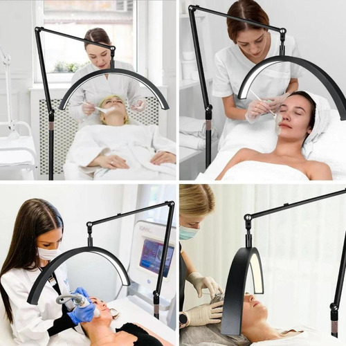 Luminária Led Meia Lua Estética Maquiagem Cílios Salão Unha