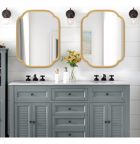Ferytange Espejos Dorados Para Baño Espejo De Pared