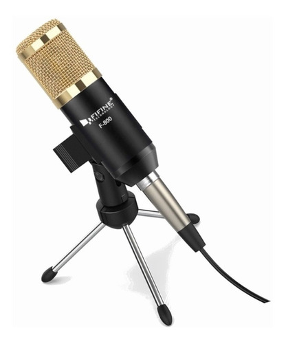 Imagen 1 de 10 de Microfono Condenser Fifine F-800 Estudio Con Pie De Mesa
