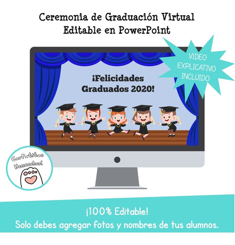 Ceremonia De Graduación Virtual Editable En Powerpoint