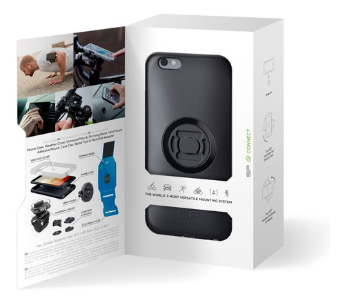 Kit Porta Celular Auto Sp + Funda + Brazalete iPhone 8 Plus