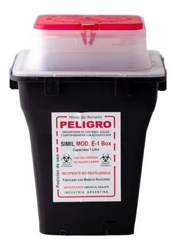 Tattoo Descartador De Agujas X 1.65 Ltrs E1 Tatuajes Tatuar Calibre De Las Agujas 1