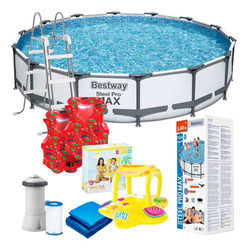 Piscina Bestway Estructural 23062 L + Bomba + Regalos El Rey