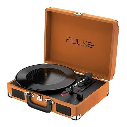 Vitrola Toca Discos Pulse Retrô Berry Suitcase Turntable