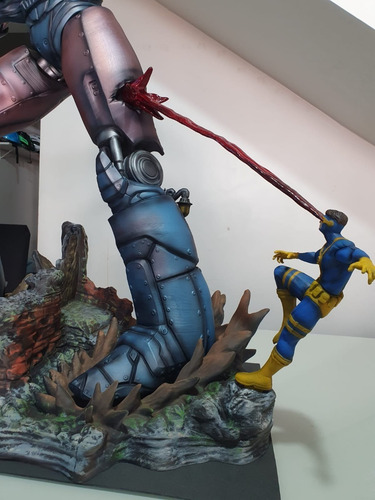 Imagem 4 de 8 de Diorama Sentinela Vs Xmen Feito Em Impressão 3d