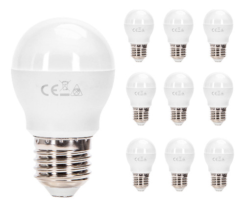 Lampara Foco Led Ahorrador G45 E27 7w 10pcs Aigostar