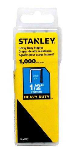 Grapas Trabajo Pesado 1/2'' 12mm 1000 Piezas Stanley | Ed