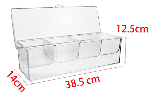 W Servidor De Condimentos Refrigerados Con Tapa, Solo Caja