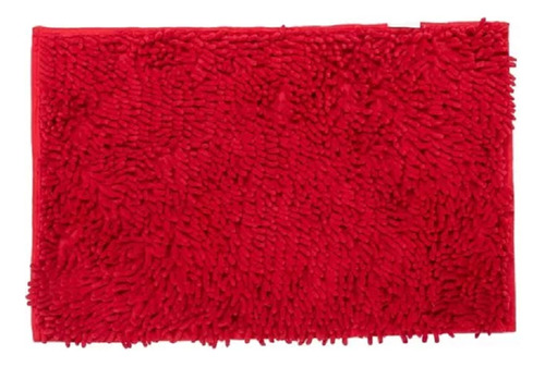 Alfombra Baño Shaggy Base Antideslizante Rectangular Suave