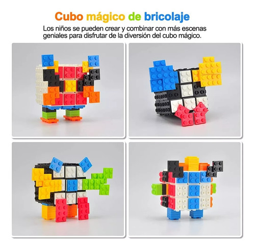 Cubos Rubik 3x3 Uso Profesional Bloques Legó Desarmable Cubo