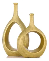 Comprar Xmgzq Juego De 2 Jarrones De Cerámica Huecos Jarrones