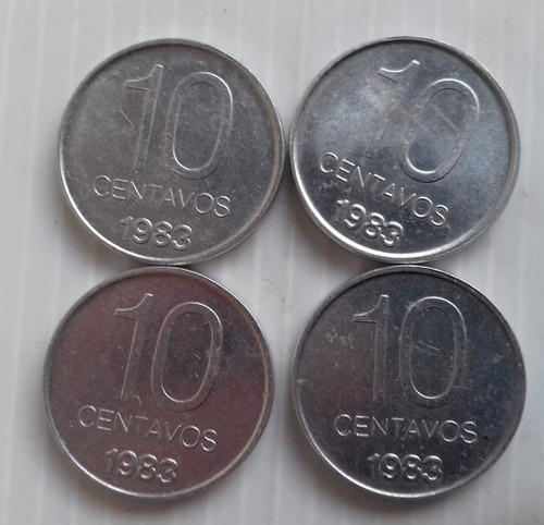 Argentina 10 Centavos Año 1983 Moneda De Aluminio Km#89 C/u