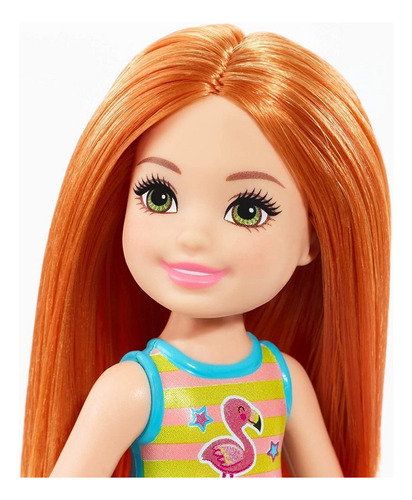 Muñeca Barbie Chelsea Traje De Baño Flamingo