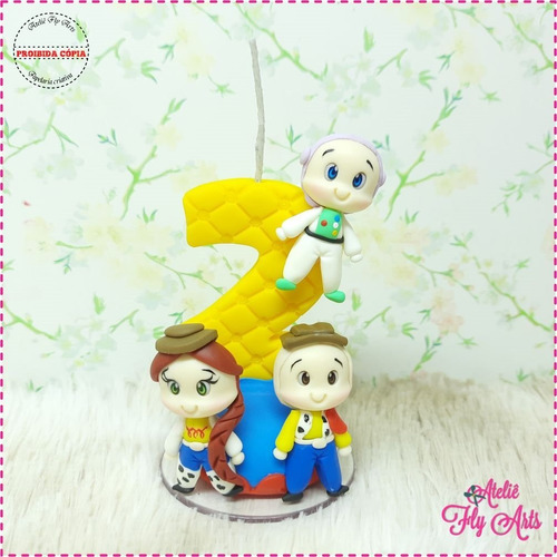 Vela Aniversario Em Biscuit, Vela Toy Story