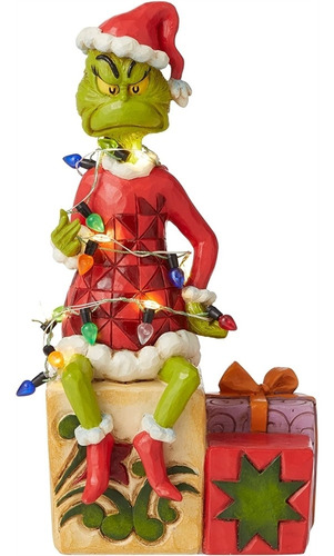 Muñecos Navideños  The Grinch Sitting Figura Iluminada