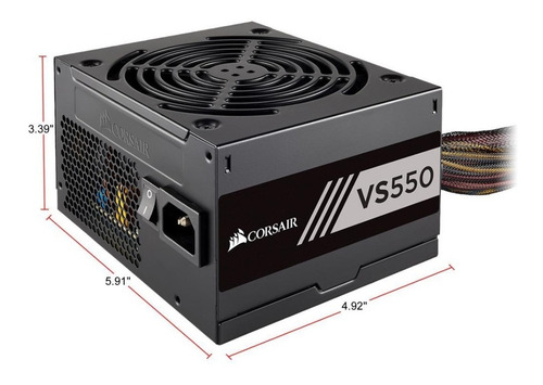 Fuente De Poder Corsair Vs550 550 Watts 80 Plus Eps 8 Pines