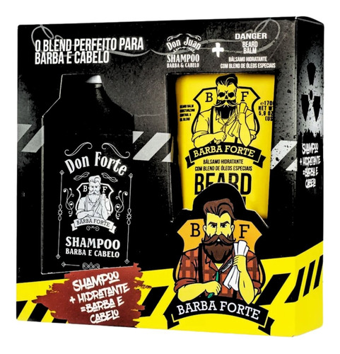Kit Shampoo Don Forte 250 Ml +balm Danger 170 Ml Barba Forte