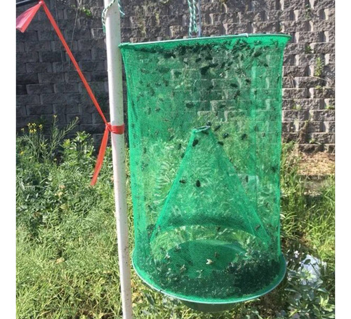 Imagen 5 de 8 de Trampa De Moscas Reutilizable Para Colgar En La Granja, Atra