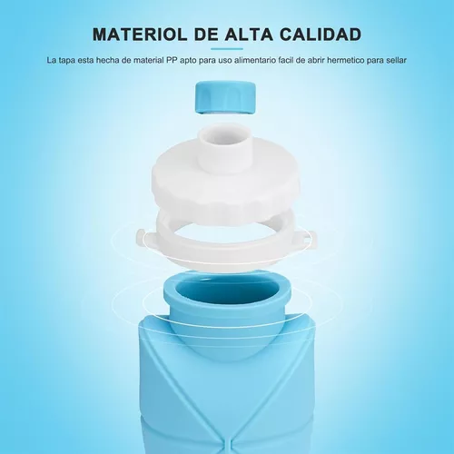 Botella Agua Plegable Con Válvula, Botella Flexible Sin Bpa