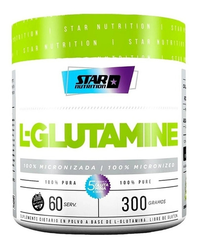 L- Glutamina 300gr Star Nutrition Amino Recuperador Muscular