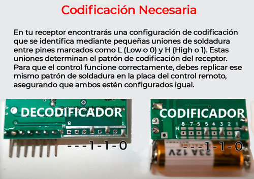 Tecneu 6 Controles Remotos 315mhz 4 Canales, Domótica Puertas Arduino Alarmas