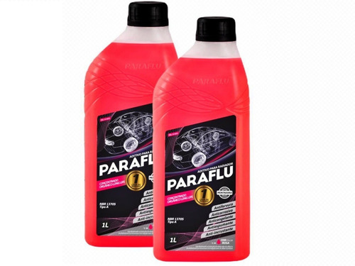 Aditivo Paraflu Concentrado Organico 3001 Rosa 1 Litro Com 2