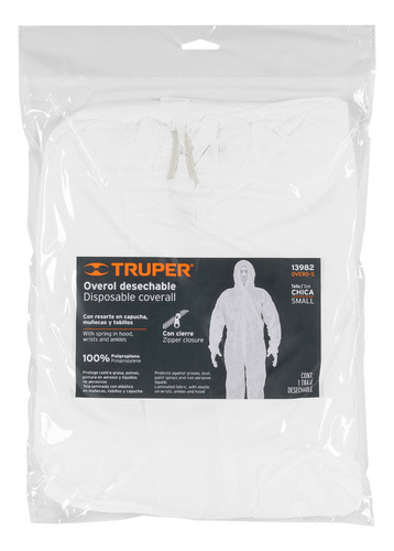 Overol Desechable Talla Ch Truper