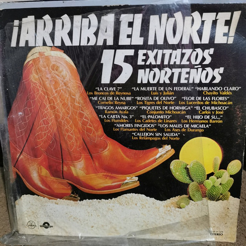 Disco Lp Arriba El Norte-15 Exitazos Norteños