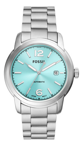 Reloj Hombre Fossil Me3241 Heritage Color de la correa Plateado Color del bisel Plateado Color del fondo Azul