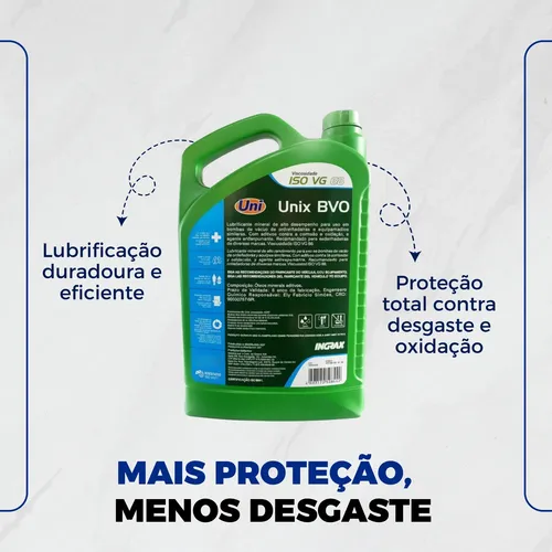 Óleo Lubrificante Ordenhadeira 68 Unix Bvo 4 Litros | Frete grátis