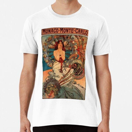 Remera 'monaco' De Alphonse Mucha (reproducción) Algodon Pre