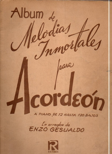 Album De Melodias Inmortales Para Acordeon Enzo Gesualdo