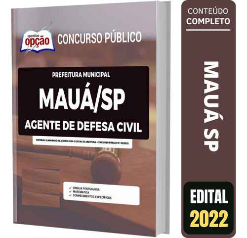 Apostila Concurso Mauá Sp - Agente De Defesa Civil, De Professores Especializados.
