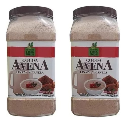 Avena Con Linaza Y Canela Sabor Cocoa Sin Azucar 2 De 1.7kg 