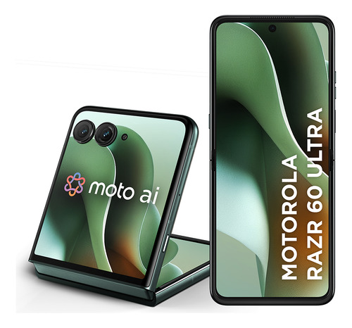 Smartphone Motorola Razr 60 Ultra - 1tb 32gb (16gb Ram+16gb Ram Boost) Snapdragon 8 Elite Tela Dobrável 7 E Externa 4 Moto Ai 50mp Camera - Verde