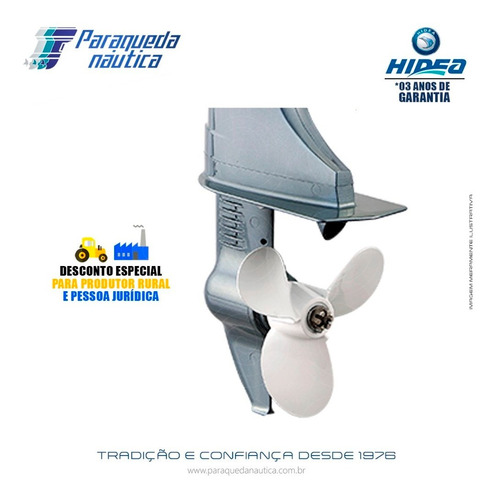 Imagem 3 de 4 de Motor De Popa Hidea 2 Tempos 5hp Fhs