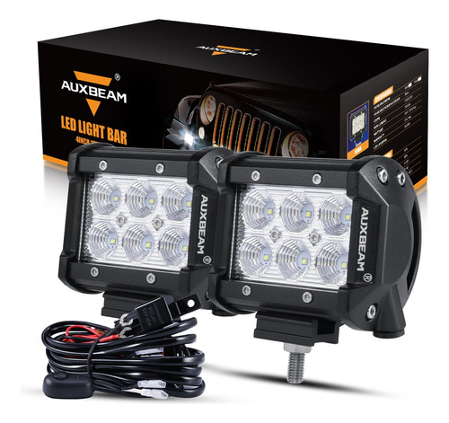 Auxbeam Lote De 2 Bombillas Led De 18 W Con Haz De Luz Led