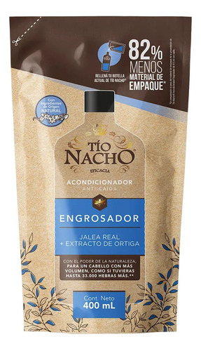 Tio Nacho Acondicionador Engrosador Recarga Doy Pack 400 Ml