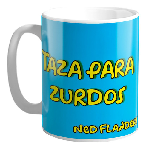 Taza Ned Flanders Los Simpsons De Plastico Irrompible.