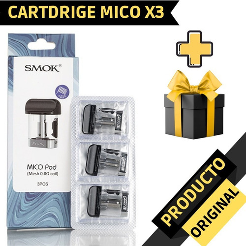 Repuestos Cartdrige Vape Mico Pod - 3 Cartuchos Mas Regalo !