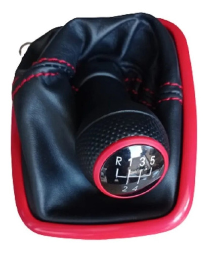 Perilla+funda+base Negro/rojo En Piel Golf Gti A4/jetta A4/5