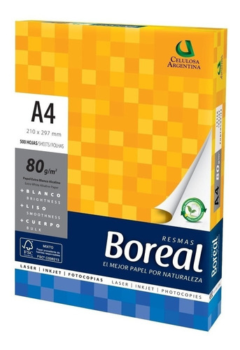 Resma Boreal A4 80 Gr  21 X 29,7 Cm Inkjet