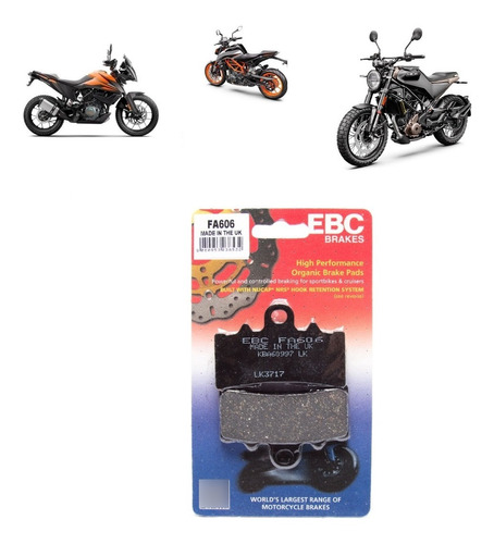 Pastillas Freno Delant Ktm Duke Svartpilen 200 390 401 Ebc