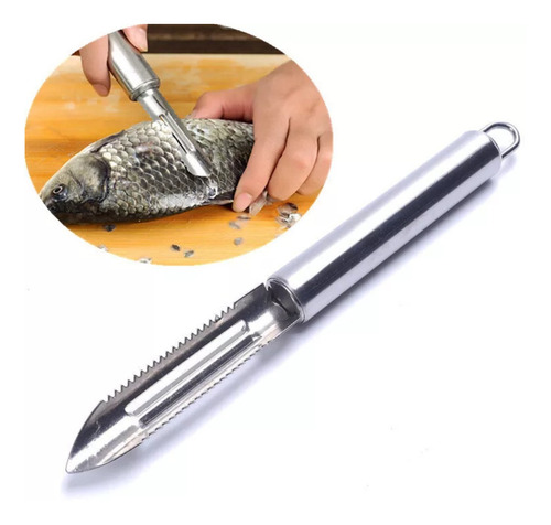 Imagem 2 de 6 de Faca Inox Para Limpar Peixe Multifuncional