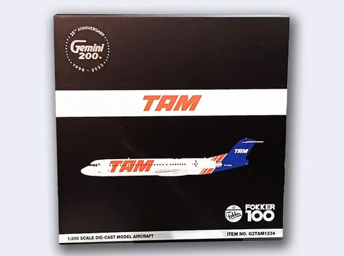 Fokker 100 Tam - Gemini Jets - 1/200 - Novo - Pronta Entrega