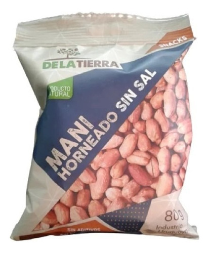 Mani Sin Sal 80 Grs. De La Tierra