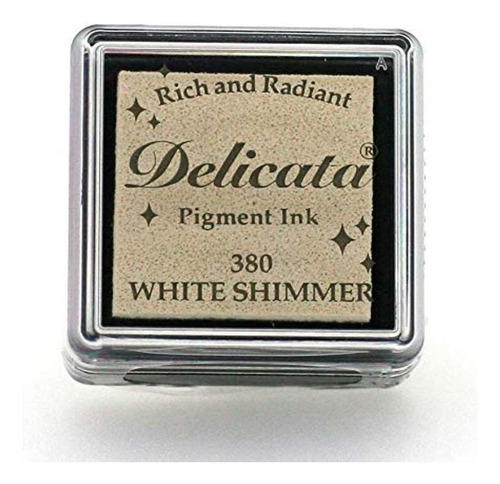 Tsukineko Delicata - Almohadilla De Tinta Color Blanco Bril