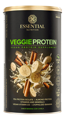 Veggie Protein Banana Com Canela 462g - Essential Nutrition