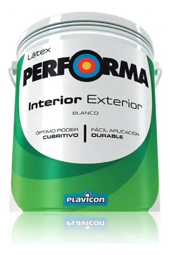 Latex Interior Exterior Mate Plavicon Performa 20 Litros Mm